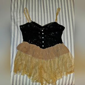 Lace sequin tank blouse
